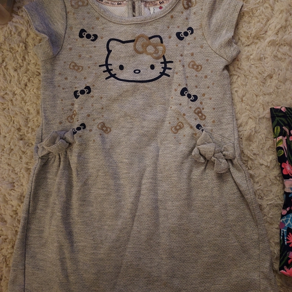 Hello Kitty Bow- Print Dress And Wonderkids Dress